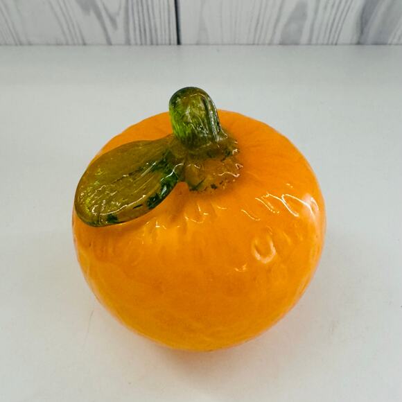 Vintage Murano Style Hand Blown Art Glass Set Of 5 Fruit And Vegetables - Picture 8 of 16